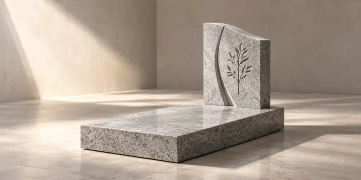 Illustration d'un monument cinéraire en granit