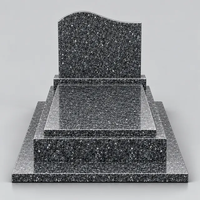 Monument 4 pièces, stèle doucine, monument funéraire en Bengal, vue de face