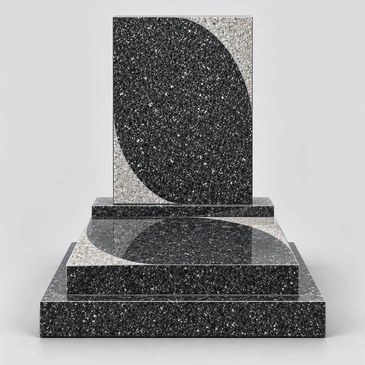 Stèle du modèle Saturne, monument cinéraire en Bengal, vue de face