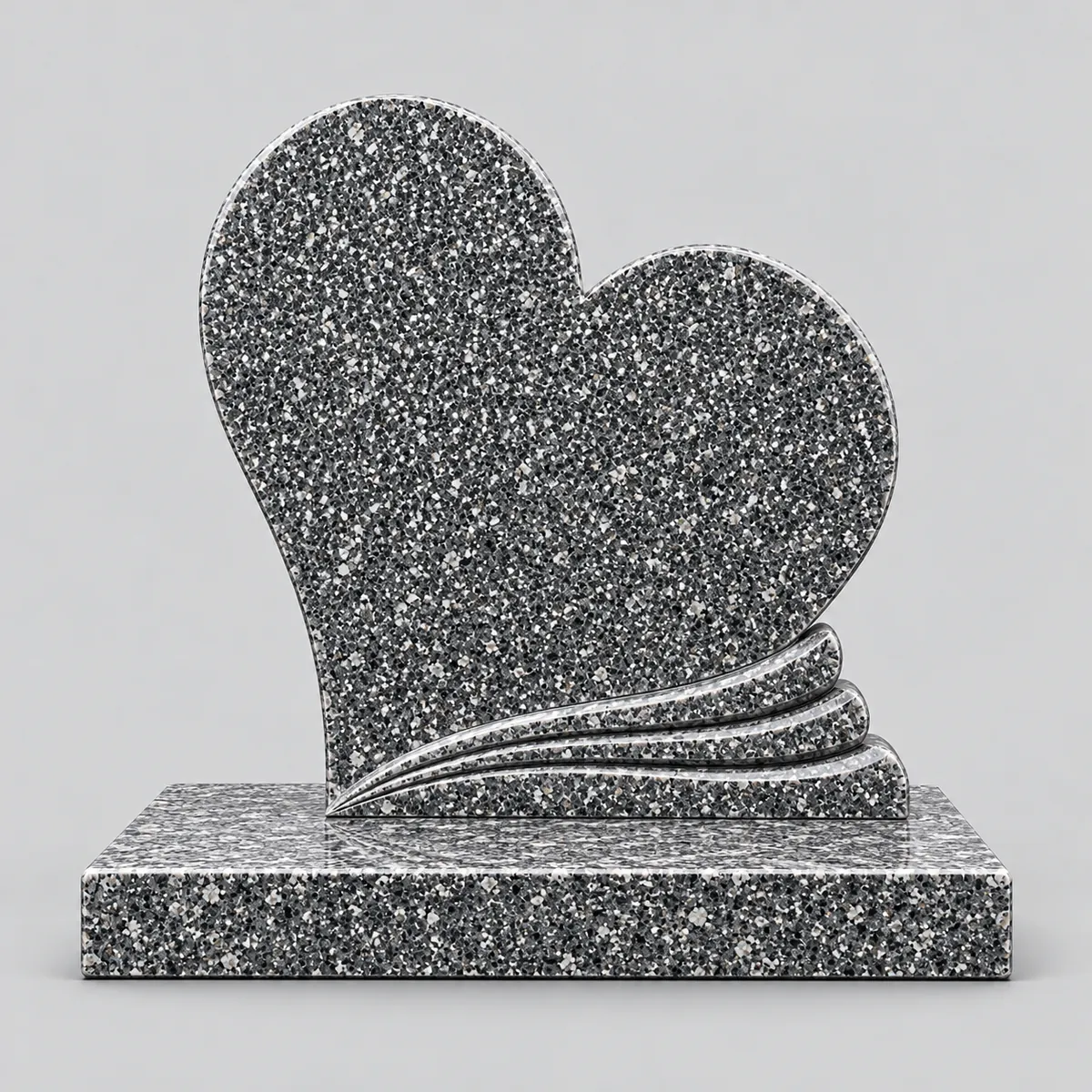 Stèle du modèle Coeur, monument cinéraire en Bengal, vue de face